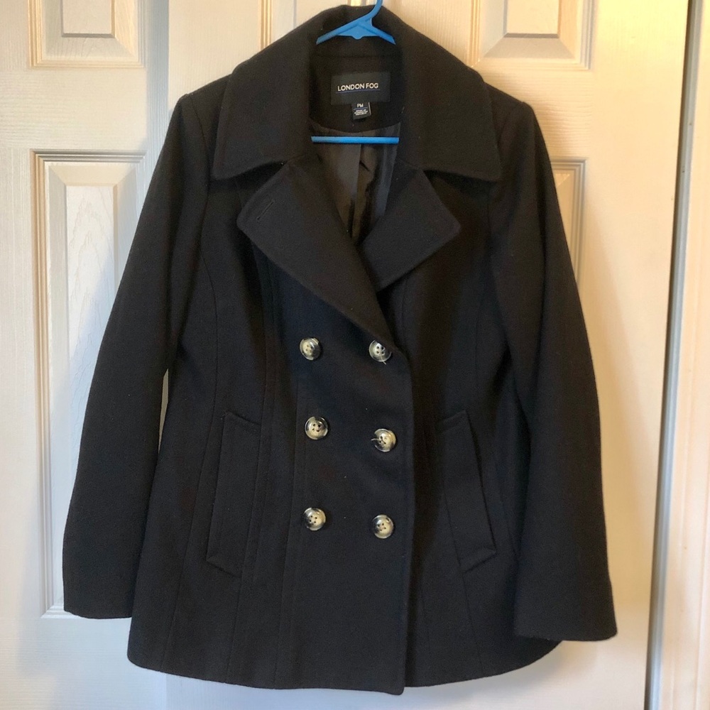 London Fog Black Peacoat - image 1